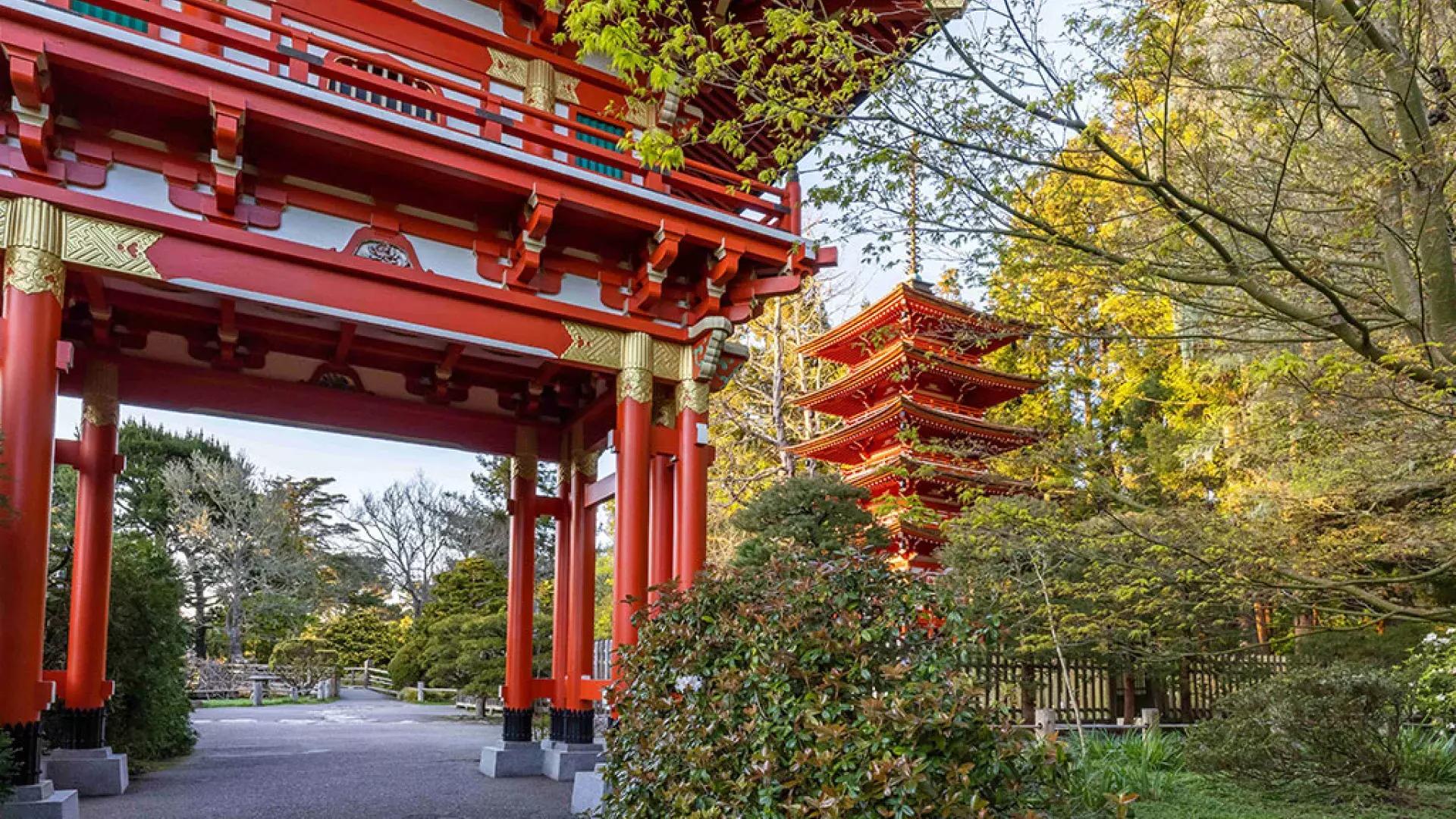 Japanischer Teegarten-Tempel