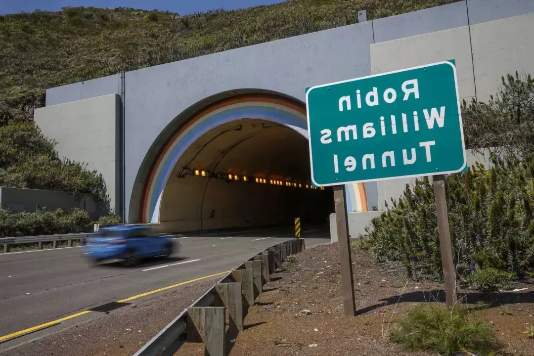 Photo of the Robin Williams Tunnel in Marin County